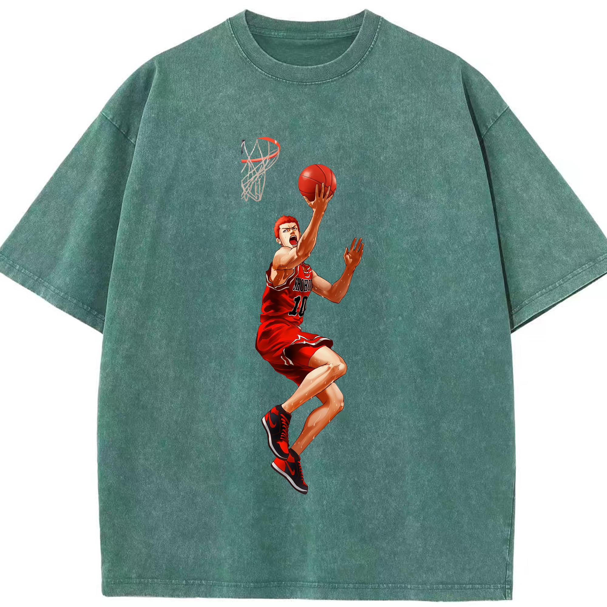 （画像用） SLAM DUNK／スラムダンク 綿100% ヴィンテージ風 半袖Tシャツ（フロントプリント）